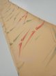 Photo1: 2A07z40  Japanese Kimono Silk  FABRIC Butterfly Light orange 55.9x7.1 (1)