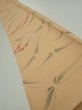 Photo1: 2A08z40  Japanese Kimono Silk  FABRIC Butterfly Light orange 55.9x7.1 (1)