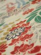 Photo4: 2A02z60  Japanese Kimono Silk  FABRIC Flowers Off-white 47.2x14.8 (4)