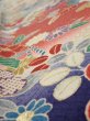 Photo4: 2A07z50  Japanese Kimono Silk  FABRIC Flowers Off-white 62.2x7.3 (4)