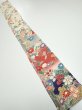 Photo5: 2A07z50  Japanese Kimono Silk  FABRIC Flowers Off-white 62.2x7.3 (5)