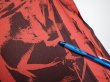 Photo6: 2B04z90  Japanese Kimono Silk  FABRIC Bamboo Dark orange 63.0x14.4 (6)