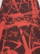 Photo1: 2B05z90  Japanese Kimono Silk  FABRIC Bamboo Dark orange 63.0x14.4 (1)