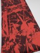 Photo2: 2B05z90  Japanese Kimono Silk  FABRIC Bamboo Dark orange 63.0x14.4 (2)