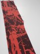 Photo3: 2B07z50  Japanese Kimono Silk  FABRIC Bamboo Dark orange 57.5x7.1 (3)