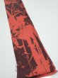 Photo2: 2B08z50  Japanese Kimono Silk  FABRIC Bamboo Dark orange 57.5x7.1 (2)