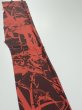 Photo3: 2B08z50  Japanese Kimono Silk  FABRIC Bamboo Dark orange 57.5x7.1 (3)