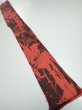 Photo5: 2B08z50  Japanese Kimono Silk  FABRIC Bamboo Dark orange 57.5x7.1 (5)