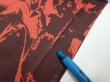 Photo6: 2B08z50  Japanese Kimono Silk  FABRIC Bamboo Dark orange 57.5x7.1 (6)