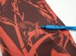 Photo7: 2B08z50  Japanese Kimono Silk  FABRIC Bamboo Dark orange 57.5x7.1 (7)