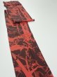 Photo3: 2B09z60  Japanese Kimono Silk  FABRIC Bamboo Dark orange 83.5x7.1 (3)