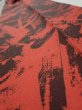 Photo4: 2B09z60  Japanese Kimono Silk  FABRIC Bamboo Dark orange 83.5x7.1 (4)