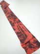 Photo5: 2B09z60  Japanese Kimono Silk  FABRIC Bamboo Dark orange 83.5x7.1 (5)