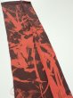 Photo3: 2B10z30  Japanese Kimono Silk  FABRIC Bamboo Dark orange 32.3x7.1 (3)