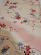 Photo1: 2B01z60  Japanese Kimono Silk  FABRIC Plum blossom Light pink 42.5x14.6 (1)