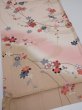 Photo2: 2B01z60  Japanese Kimono Silk  FABRIC Plum blossom Light pink 42.5x14.6 (2)