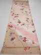 Photo5: 2B01z60  Japanese Kimono Silk  FABRIC Plum blossom Light pink 42.5x14.6 (5)