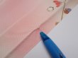 Photo6: 2B01z60  Japanese Kimono Silk  FABRIC Plum blossom Light pink 42.5x14.6 (6)