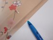 Photo7: 2B01z60  Japanese Kimono Silk  FABRIC Plum blossom Light pink 42.5x14.6 (7)