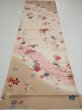 Photo5: 2B02z60  Japanese Kimono Silk  FABRIC Plum blossom Light pink 42.5x14.6 (5)