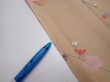 Photo5: 2B04z90  Japanese Kimono Silk  FABRIC Plum blossom Light pink 69.3x14.6 (5)