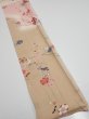 Photo2: 2B07z40  Japanese Kimono Silk  FABRIC Plum blossom Light pink 61.4x7.3 (2)