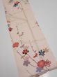 Photo2: 2B10z30  Japanese Kimono Silk  FABRIC Plum blossom Light pink 37.8x7.1 (2)