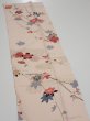 Photo3: 2B10z30  Japanese Kimono Silk  FABRIC Plum blossom Light pink 37.8x7.1 (3)