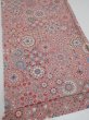 Photo2: 2B01z80  Japanese Kimono Crepe Silk  FABRIC Flowers Pink 48.0x14.4 (2)