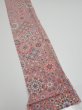 Photo2: 2B07z50  Japanese Kimono Crepe Silk  FABRIC Flowers Pink 60.6x7.3 (2)