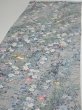 Photo3: 1V03z90  Japanese Kimono Silk  FABRIC Sakura Light gray 65.4x15.0 (3)