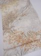 Photo2: 1V01z60  Japanese Kimono Silk  FABRIC Branch Off-white 43.3x15.0 (2)