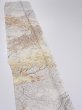 Photo3: 1V08z40  Japanese Kimono Silk  FABRIC Branch Off-white 60.6x7.5 (3)