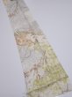 Photo2: 1V09z60  Japanese Kimono Silk  FABRIC Branch Off-white 87.4x7.3 (2)