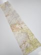 Photo1: 1V10z30  Japanese Kimono Silk  FABRIC Branch Off-white 34.3x7.3 (1)