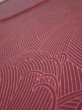 Photo4: 1V01z60  Japanese Kimono Silk  FABRIC Tidal wave Brown 42.9x14.6 (4)