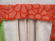 Photo8: 4811T02z1290 Vintage Japanese Kimono Silk SHIBORI FURISODE Orange-Red (8)