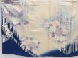 Photo5: 4811T03z1080 Vintage Japanese Kimono Silk FURISODE Rose Off-white (5)