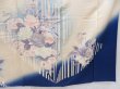 Photo7: 4811T03z1080 Vintage Japanese Kimono Silk FURISODE Rose Off-white (7)