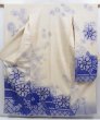 Photo1: 4811T04z1260 Vintage Japanese Kimono Silk SHIBORI FURISODE Flowers (1)