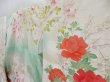 Photo2: 4811T08z930 Vintage Japanese Kimono Silk FURISODE Peony Pistachio green (2)