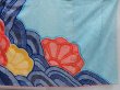 Photo5: 4811T10z1250 Vintage Japanese Kimono Silk SHIBORI FURISODE Cyan blue (5)