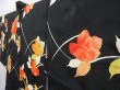 Photo2: 4812T04z650 Vintage Japanese Kimono Silk HAORI Flower Black (2)