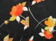 Photo3: 4812T04z650 Vintage Japanese Kimono Silk HAORI Flower Black (3)