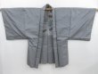 Photo2: 4812T08z790 Vintage Japanese Kimono Blend silk Men's HAORI Daimyogyoretsu Gray (2)