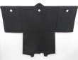 Photo4: 4812T09z710 Vintage Japanese Kimono Silk Men's HAORI 　 Black (4)