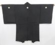 Photo4: 4812T12z610 Vintage Japanese Kimono Silk Men's HAORI Vase Black (4)