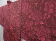 Photo2: 4812T14z440 Vintage Japanese Kimono Silk HAORI Flower Rosy brown (2)