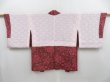 Photo6: 4812T14z440 Vintage Japanese Kimono Silk HAORI Flower Rosy brown (6)