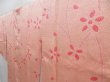 Photo2: 4813T04z580 Vintage Japanese Kimono Silk HAORI COAT Flower Peach (2)